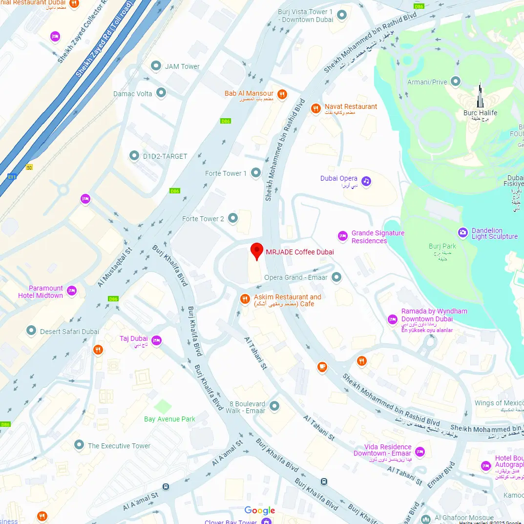 MRJADE Coffee location in Downtown Dubai