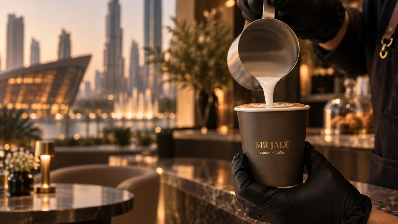 Specialty coffee near Dubai Opera at MRJADE Coffee Downtown Dubai