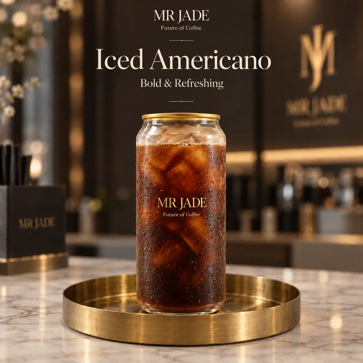 Iced Americano takeaway coffee at MRJADE Coffee
