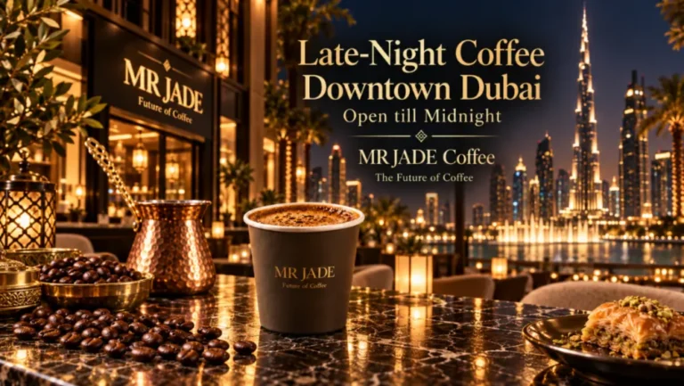 Late-Night Coffee Downtown Dubai, Open till Midnight MRJADE Coffee