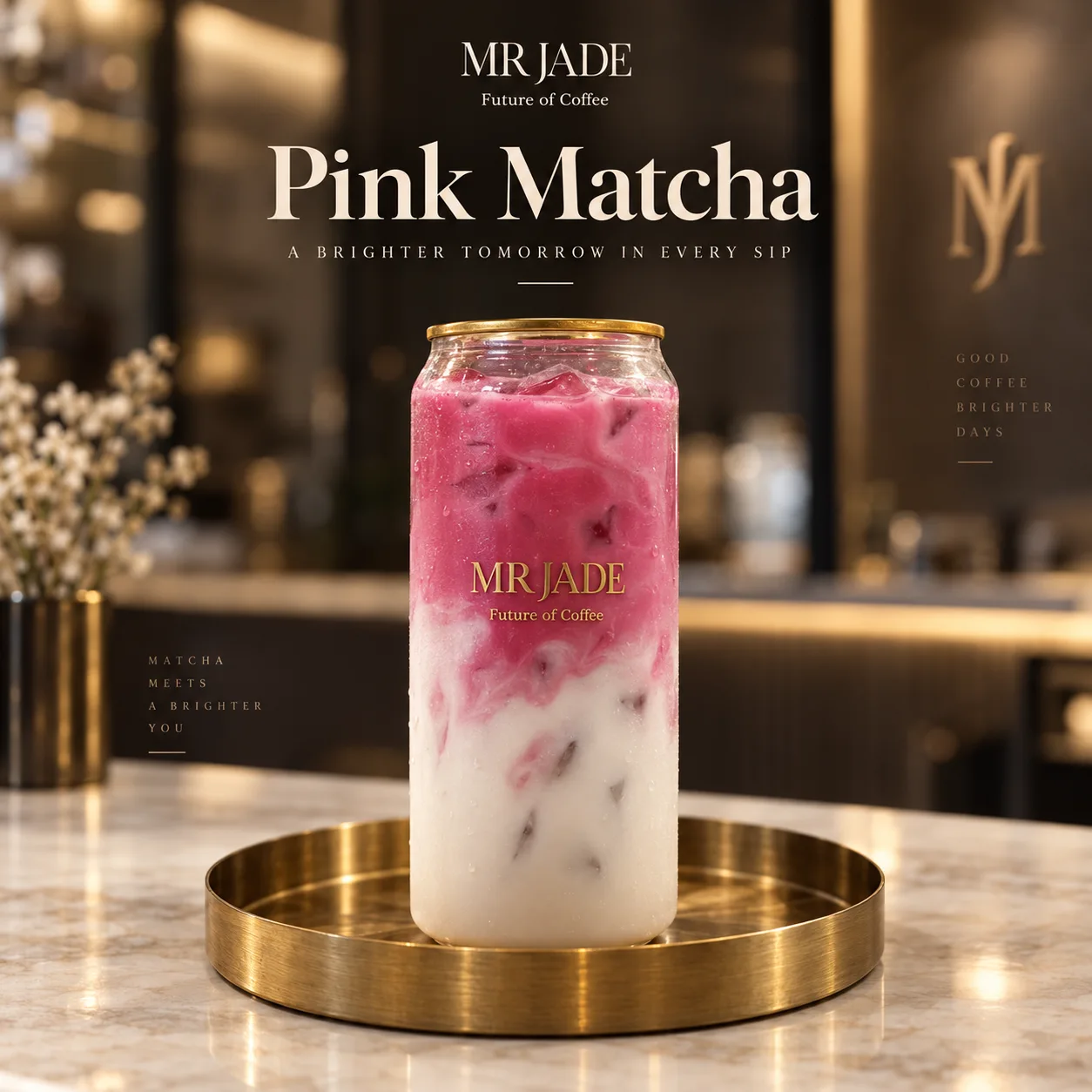 Pink Matcha at MRJADE Coffee Downtown Dubai