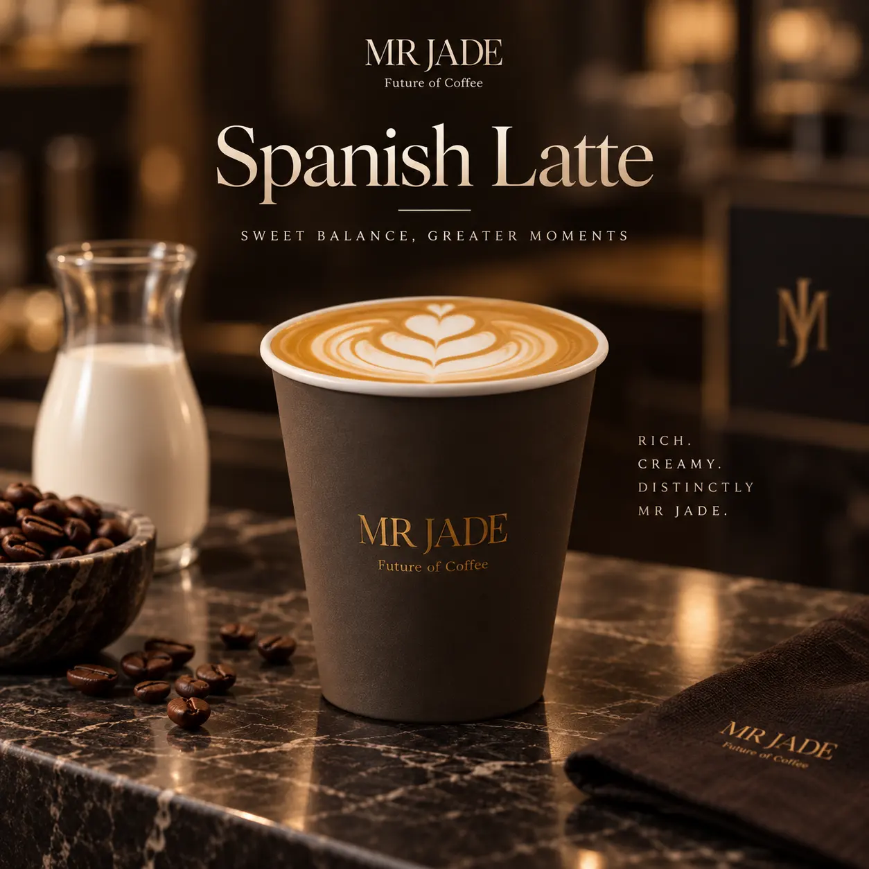 MRJADE Spanish Latte product presentation