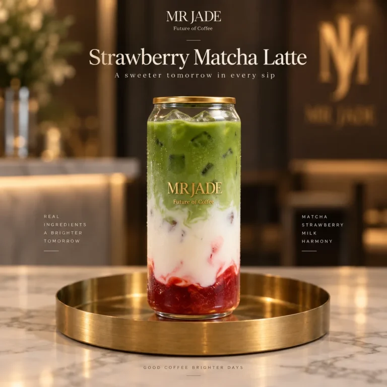 Strawberry Matcha Latte in Downtown Dubai | MRJADE
