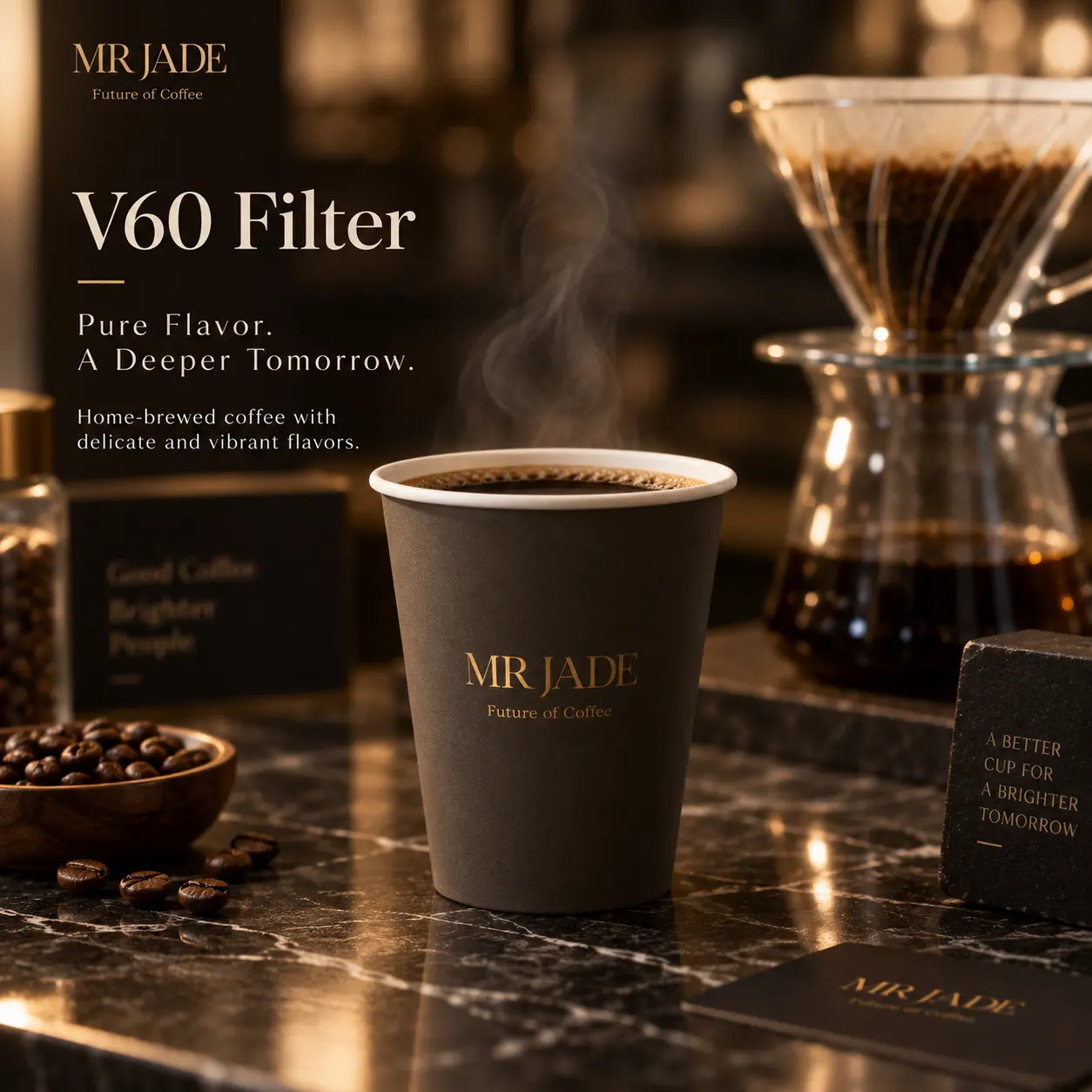 V60 Filter at MRJADE Coffee Downtown Dubai
