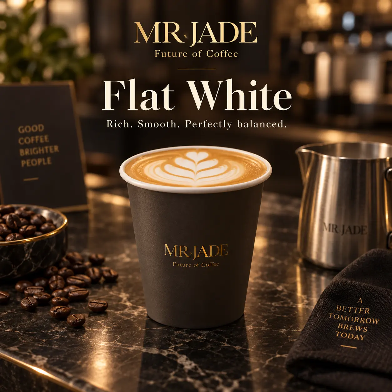 Flat White at MRJADE Coffee